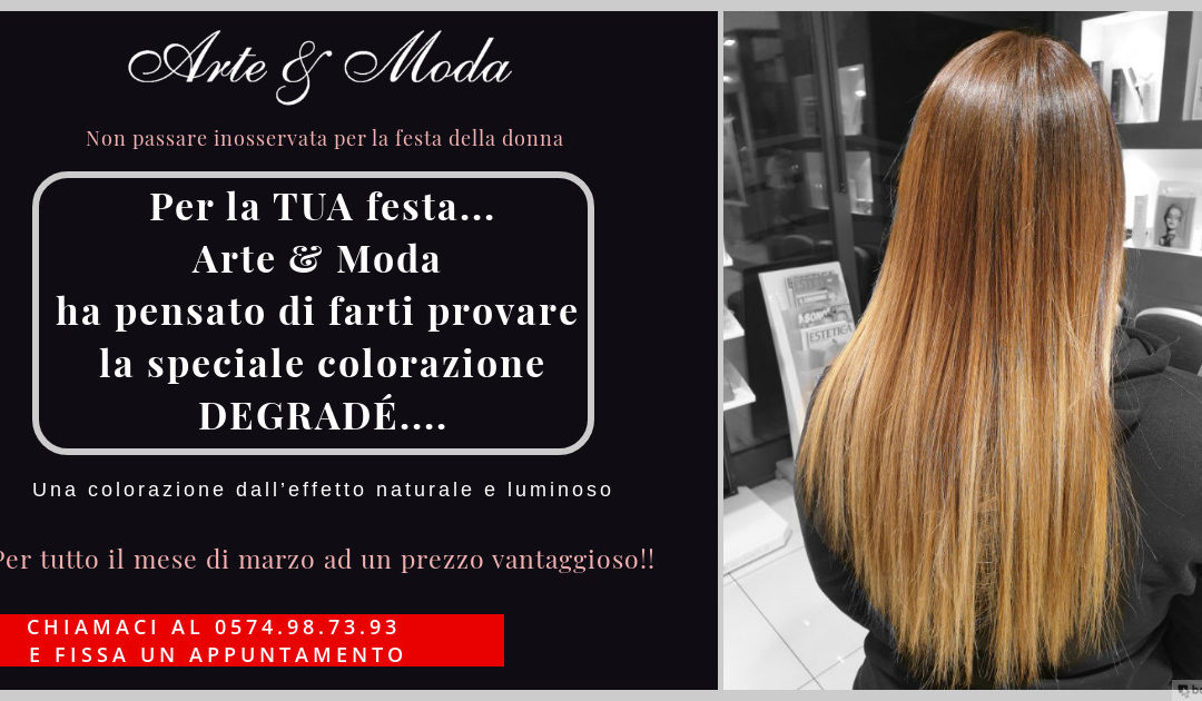 Promozione: speciale colorazione DEGRADÉ per il mese di marzo 2019